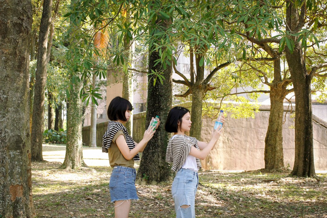 连帽条纹罩衫 - 女装休闲/机能外套 - 棉 灰色