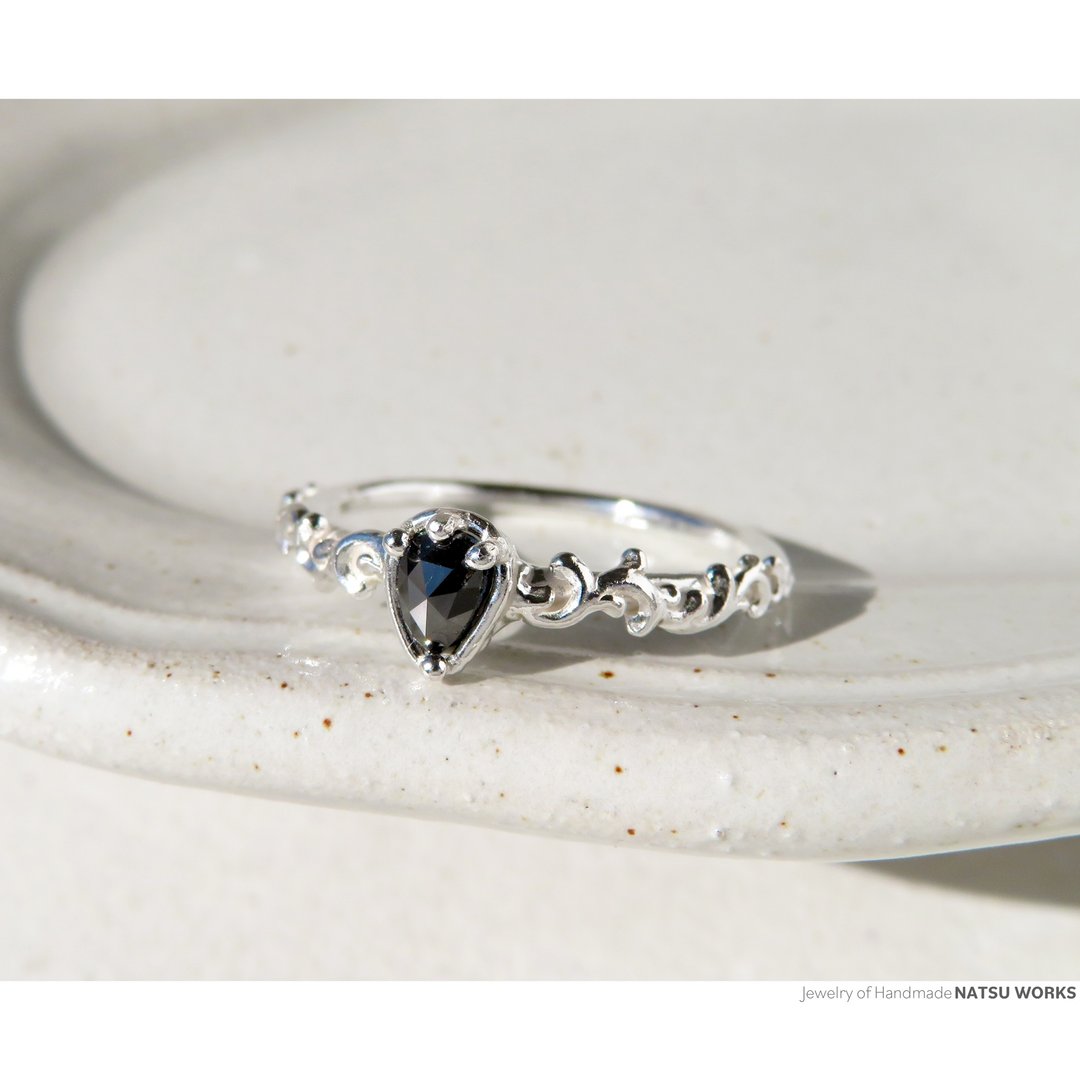黑钻石戒指 / Black Diamond Ring ... - 戒指 - 宝石 黑色