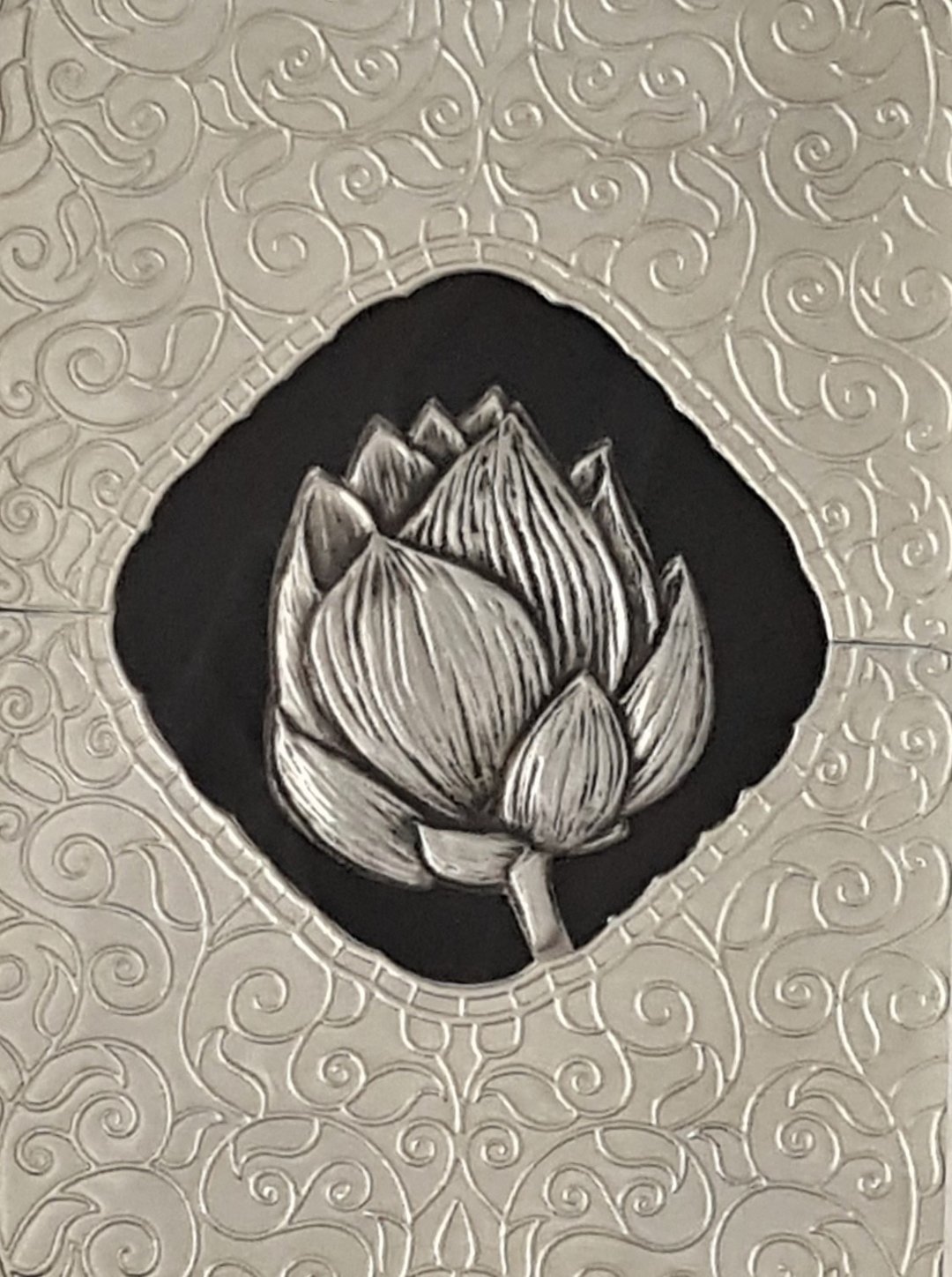 锡雕  荷花有禅意  自古不染尘 画框 - 海报/装饰画/版画 - 其他材质 