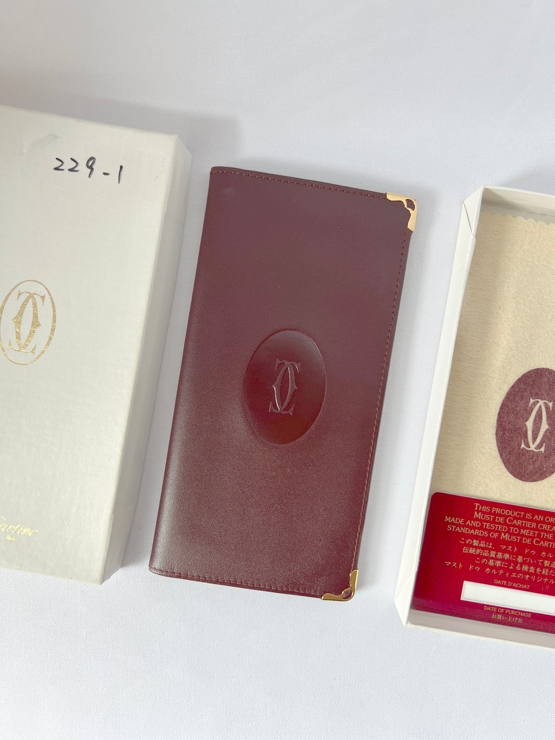CARTIER long wallet 长钱包 银包 日本中古vintage - 皮夹/钱包 - 真皮 红色