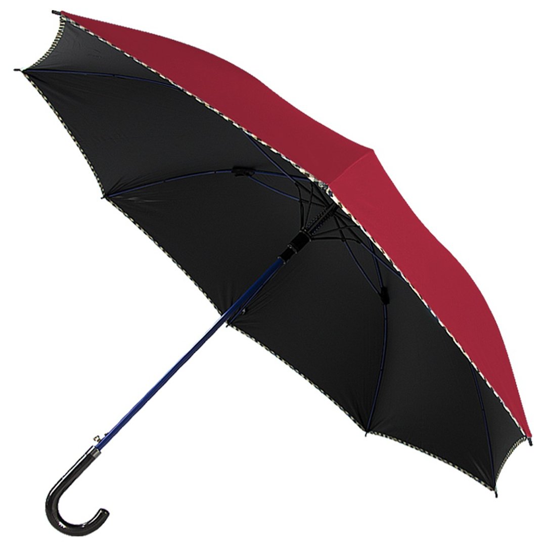 【TDN】公爵冷酷伞 超大伞面黑胶自动直立伞防雷击晴雨伞 (良品红) - 雨伞/雨衣 - 防水材质 红色