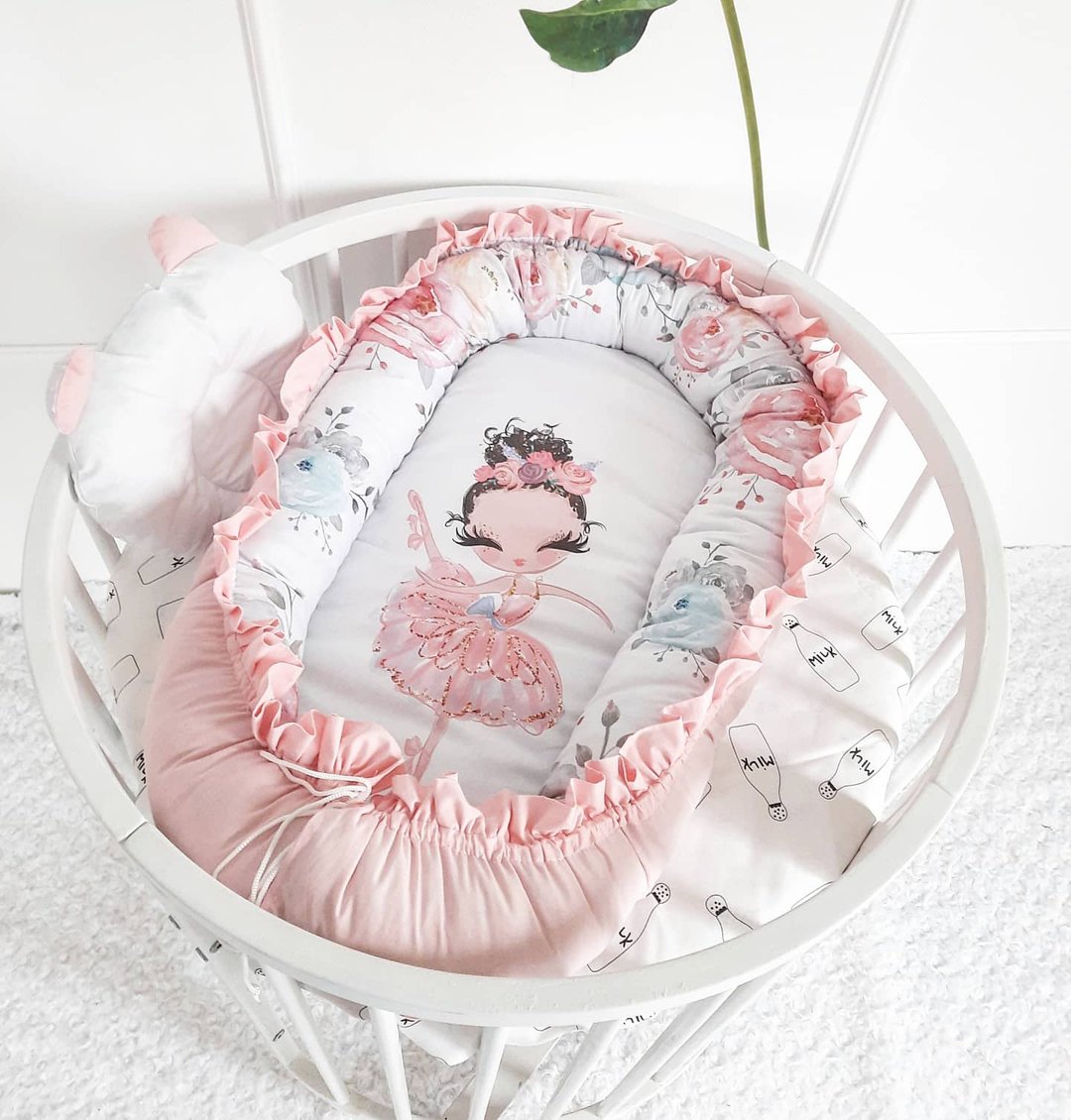 Baby  nest  newborn  0-8 month + pillow as a gift!! - 满月礼盒 - 棉 粉红色