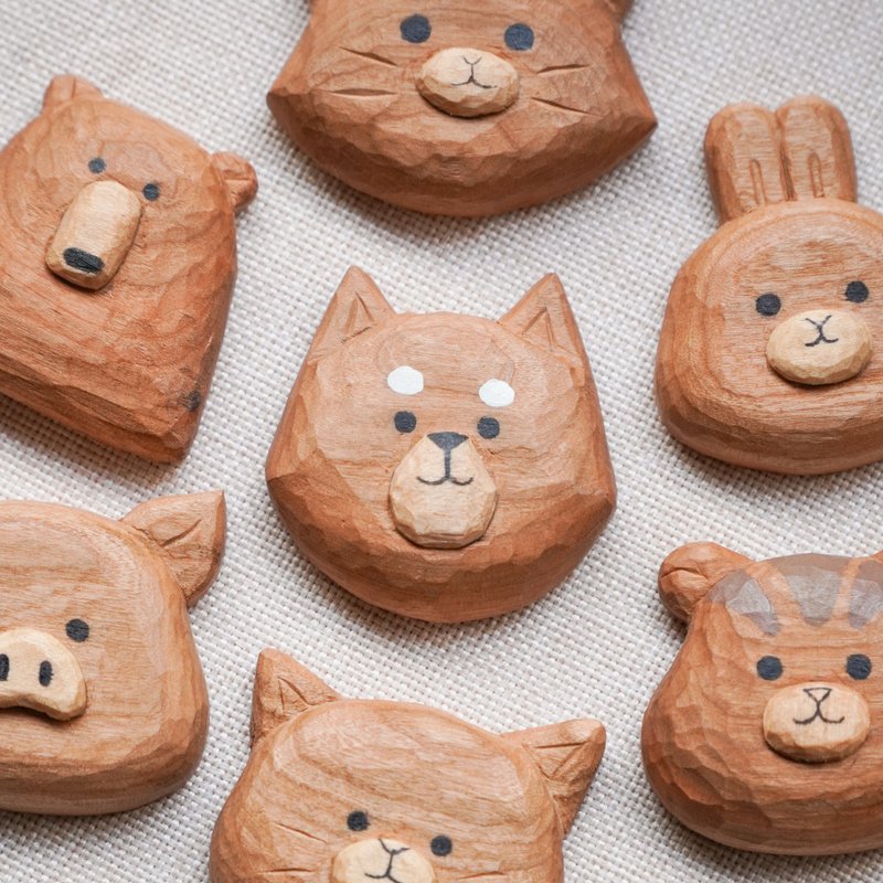 【木雕刻体验】动物襟章 - 木工/竹艺 - 木头 