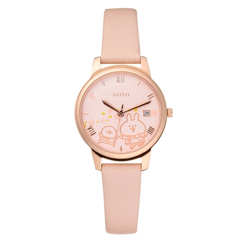 GOTO x 卡娜赫拉的小动物 x 高铁联名系列-皮带-粉色 - 女表 - 不锈钢 粉红色