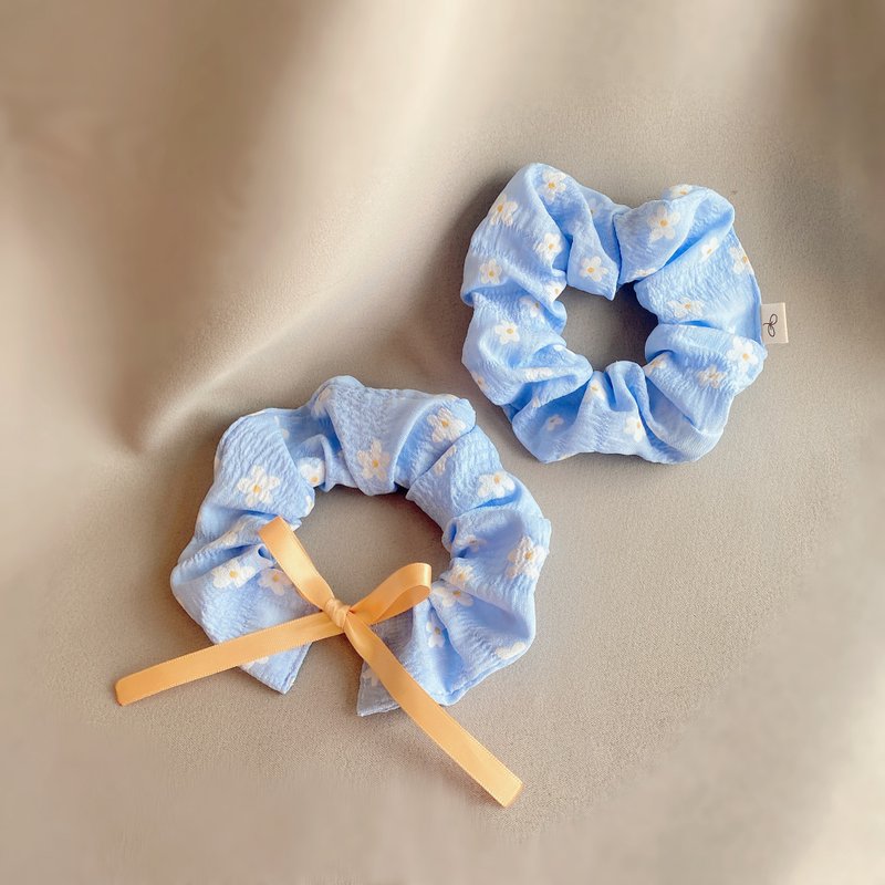 蓝天小花宠物领巾 - 衣/帽 - 聚酯纤维 蓝色