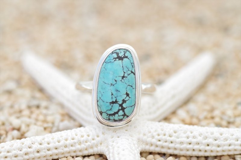 Silver Ring of turquoise - 戒指 - 石头 绿色