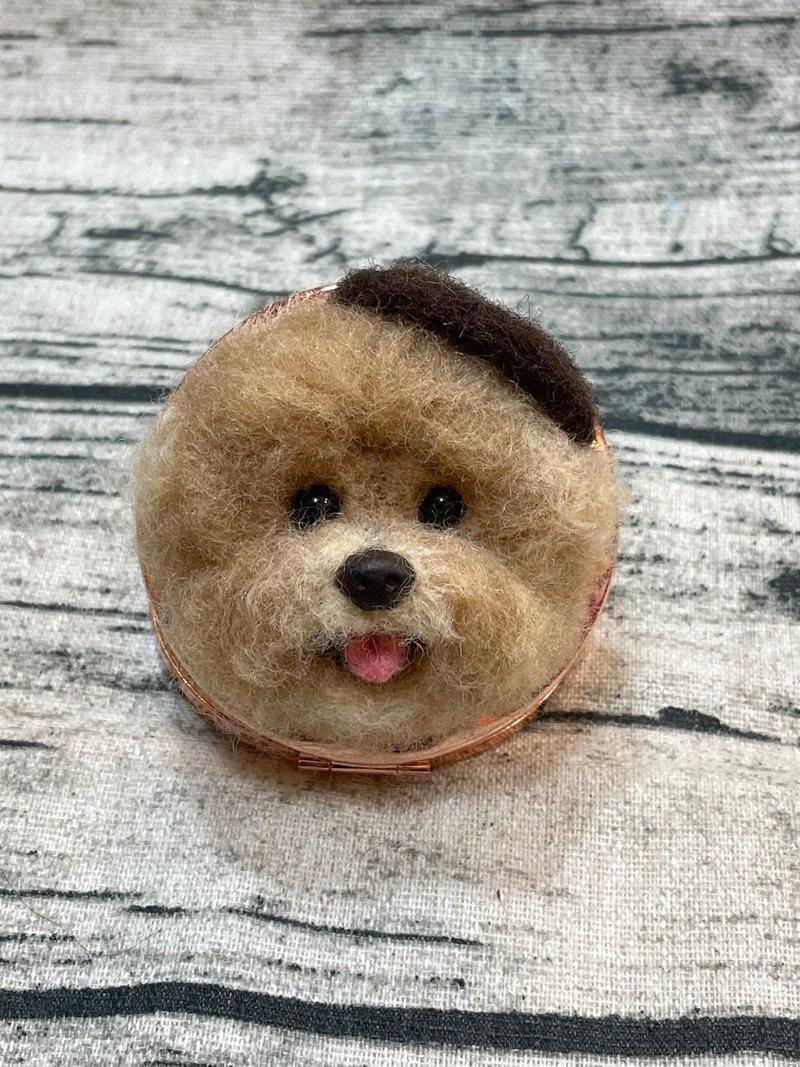 羊毛毡狗狗双面镜盒 - 其他 - 羊毛 