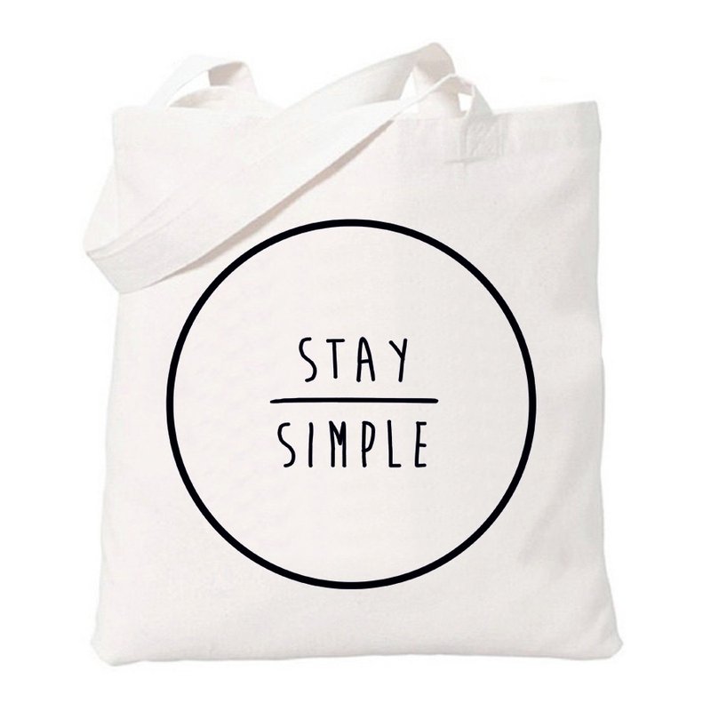 STAY SIMPLE-circle保持简单 圆形 几何 文青 简约 清新 帆布 文艺 环保 肩背 手提包 购物袋-米白色 - 侧背包/斜挎包 - 其他材质 白色