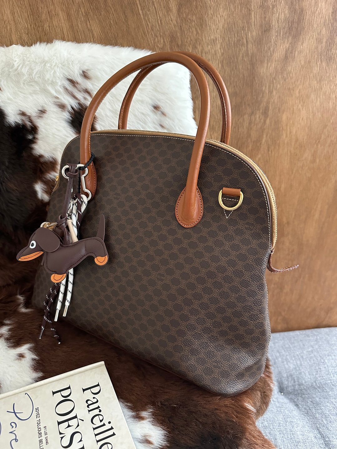 中古包 Celine 赛琳 老花手提包 - 手提包/手提袋 - 其他材质 咖啡色