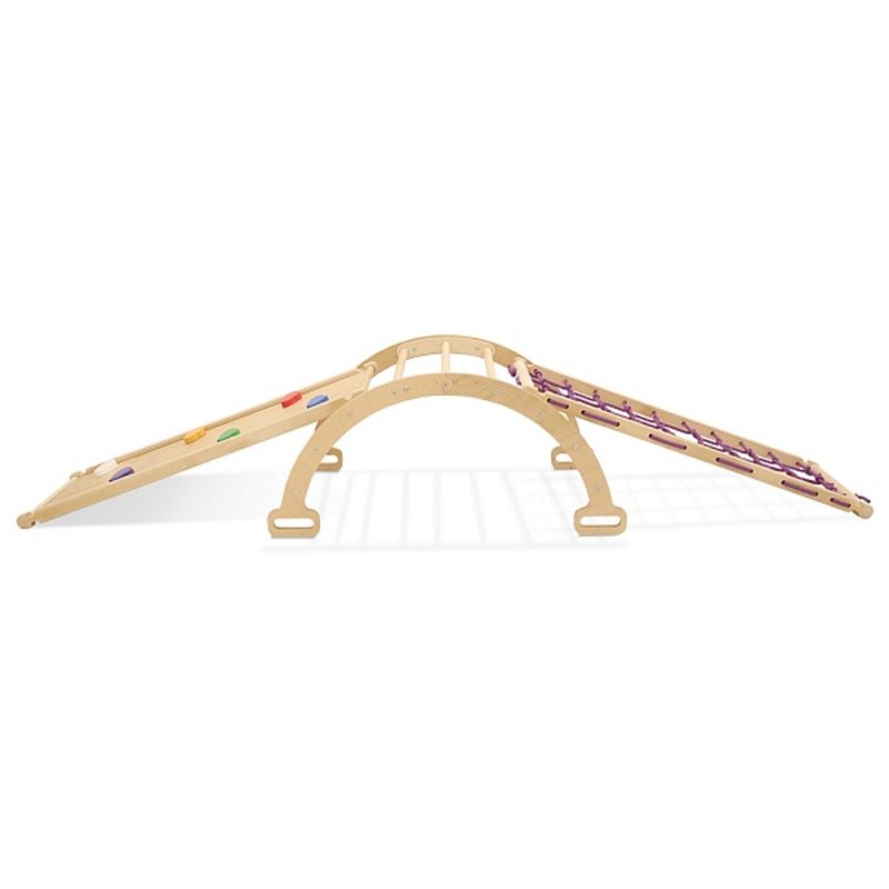 Wooden Climbing & Sliding Montessori Set  with Arch - 儿童家具 - 木头 多色