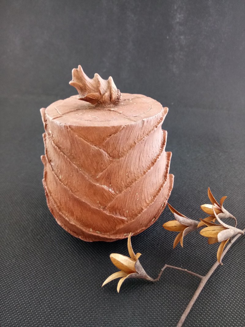 春笋 手捏茶仓 - 茶具/茶杯 - 陶 卡其色
