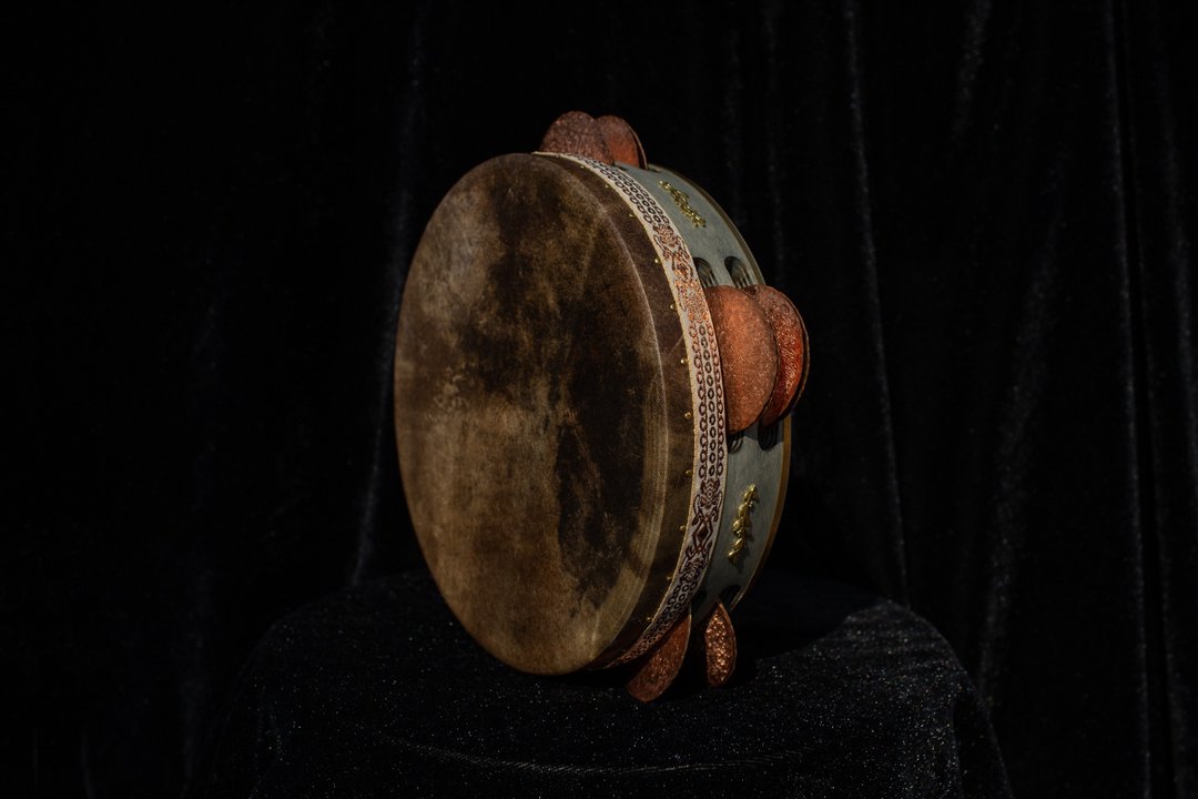 Frame Drum Riq Riqq Handmade pandeiro timbrel tamburello - 吉他/乐器 - 其他材质 