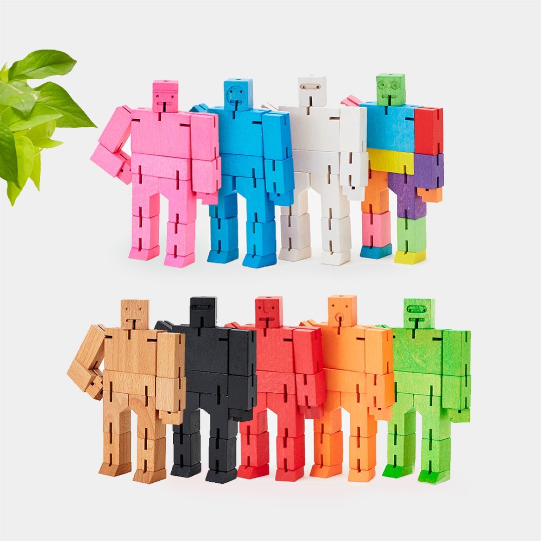 Cubebot 酷比人【经典迷你】木制变形积木机器人益智疗愈儿童礼物 - 玩具/玩偶 - 木头 
