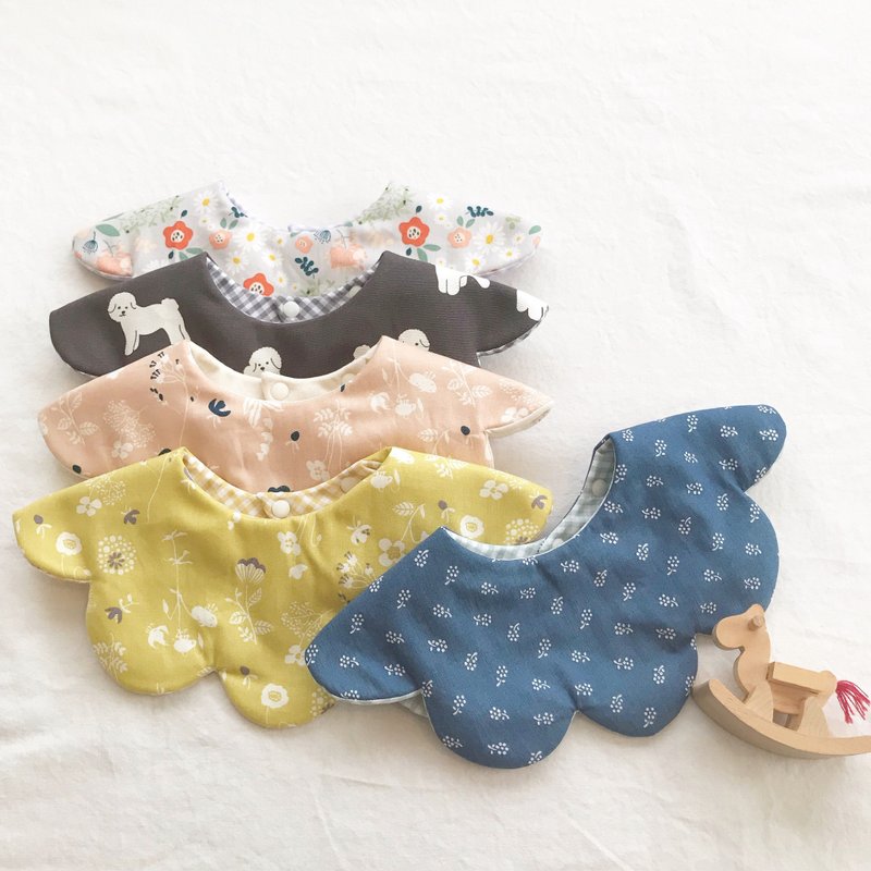 福袋 Goody Bag - もくもくスタイ 3 pieces set - 围嘴/口水巾 - 棉．麻 白色