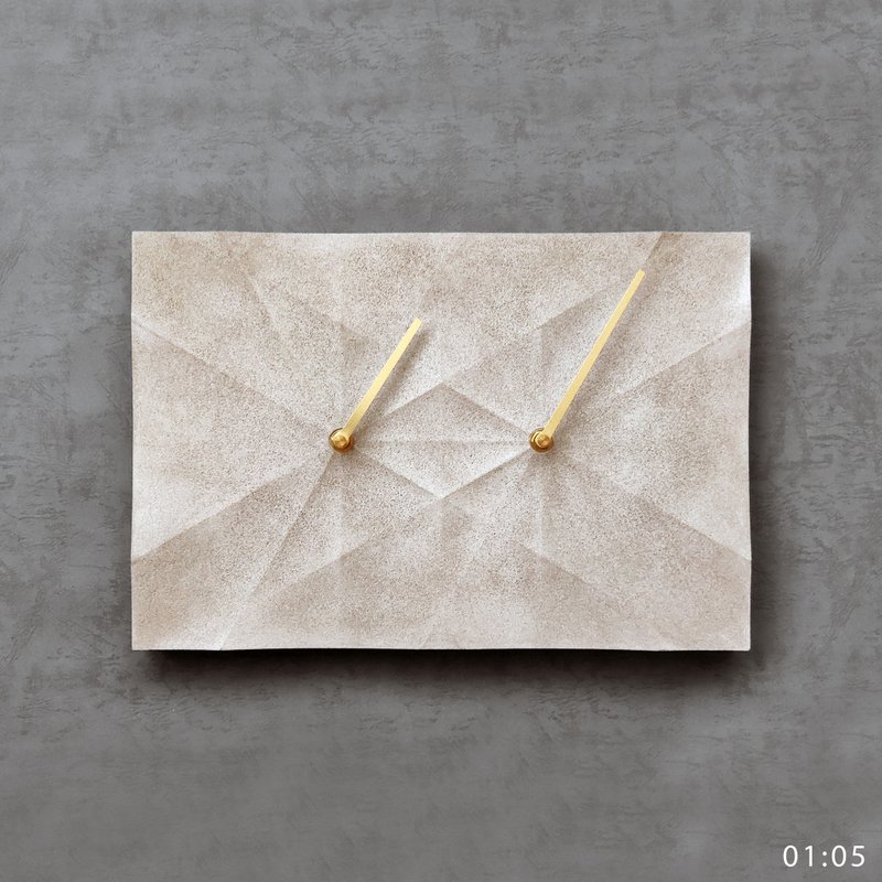 HOMER | 折纸时钟 Origami Clock 灰色/曲面/酸蚀 HC16TM-GCA - 时钟/闹钟 - 水泥 灰色