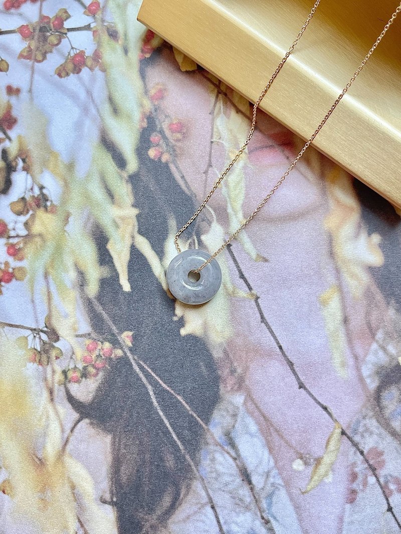 缅甸玉A货翡翠-乌鸡平安扣翡翠 定制化 母亲节礼物 定制化 项链 - 项链 - 玉石 黑色