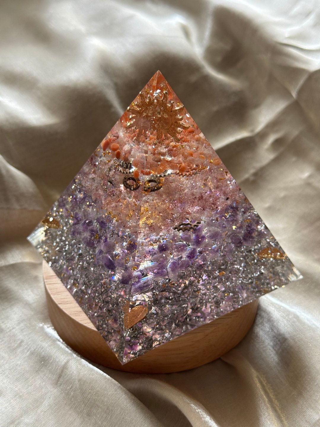 订制【奥刚能量塔-显化目标的你】红兔毛/草莓晶/紫水晶 - 摆饰 - 树脂 