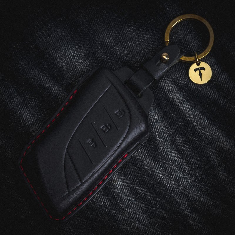 凌志 Lexus IS300 ES RX350 NX200 UX250 RC500 汽车钥匙皮套 - 钥匙链/钥匙包 - 真皮 黑色