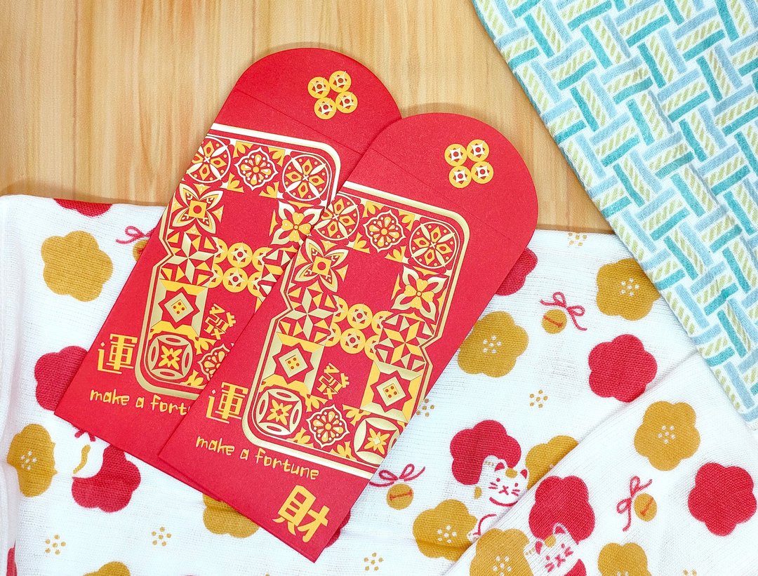 发财发运烫金红包袋(2入) 厚磅 - 红包/春联 - 纸 红色