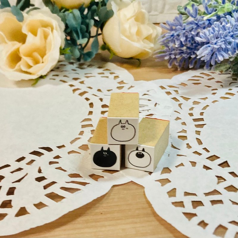 奇怪猫 脸部印章 - 印章/印台 - 橡胶 