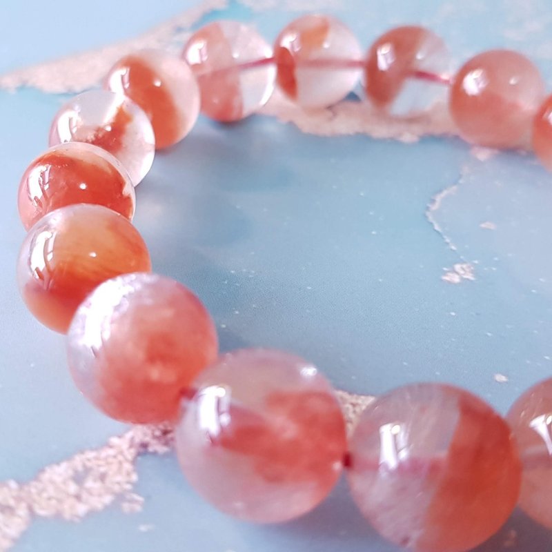 暖暖手作 -空气水晶系列-红兔毛聚宝盆手珠-工作顺利又招财 - 手链/手环 - 水晶 黄色