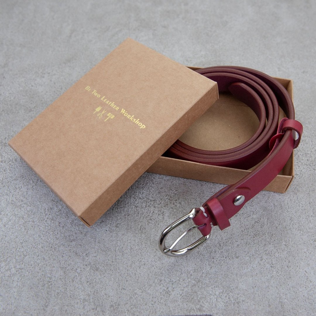 皮带 女友腰带 真皮 定制礼物 belt 25mm - 皮带/腰带 - 真皮 多色