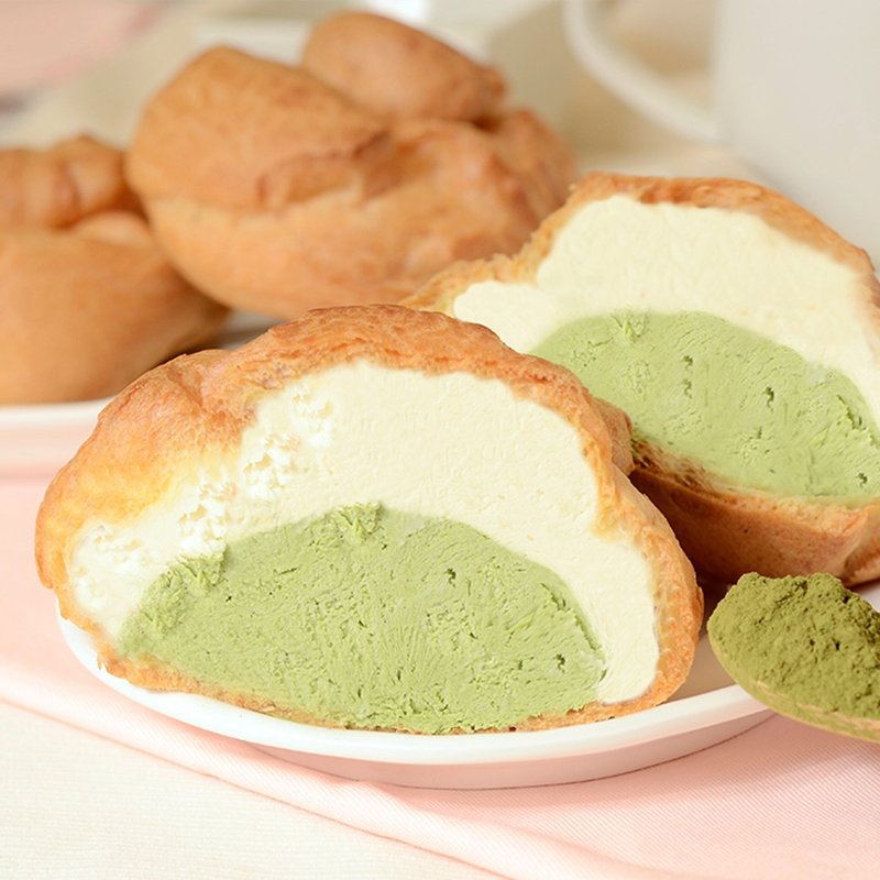 ★Aposo艾波索．抹茶牛奶卡乐双馅泡芙6入★ - 蛋糕/甜点 - 新鲜食材 粉红色