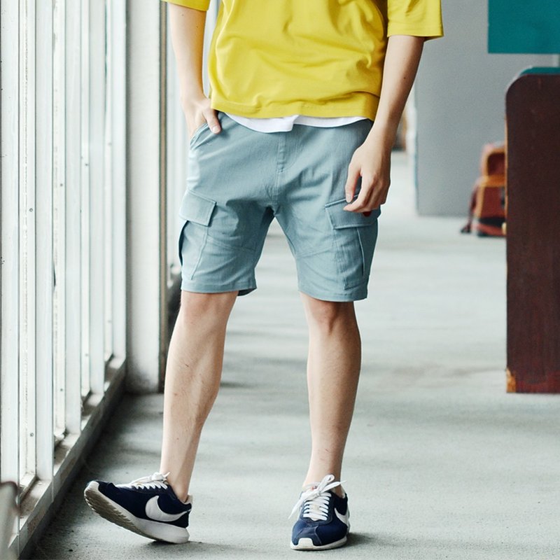 多口袋 军工短裤 - 男士长裤 - 棉．麻 