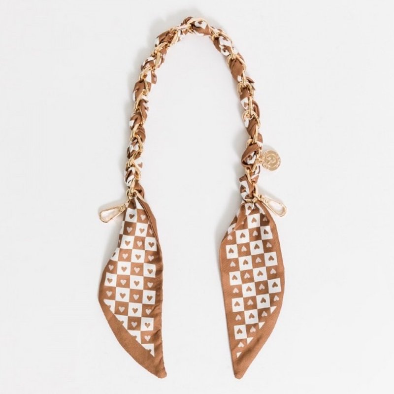 PLAYBOY - 链条背带 / 包包背带 丝巾背带系列 - 咖色 - 其他 - 其他材质 咖啡色