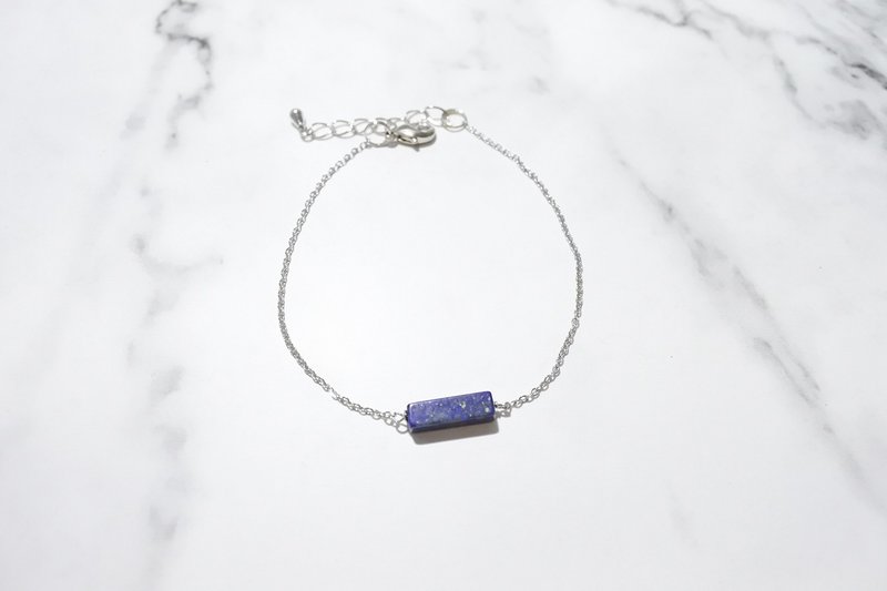 【蓝调】天然石手链 - 手链/手环 - 其他金属 蓝色