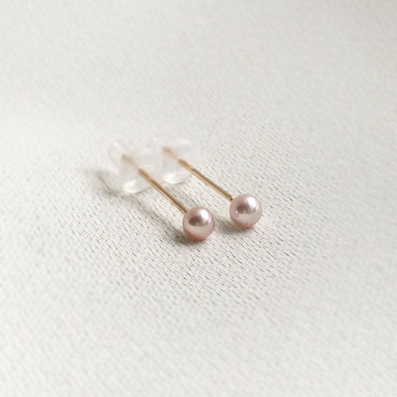 High Luster 5A Quality Pink Pearl Stud Earrings - 耳环/耳夹 - 珍珠 粉红色