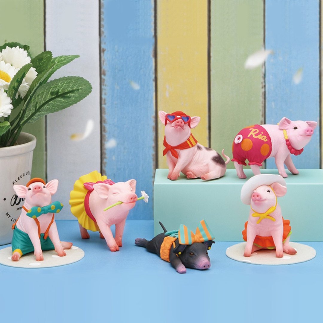 Dreams│莉娜的最爱 花俏宠物迷你猪(单入随机款) - 玩偶/公仔 - 塑料 