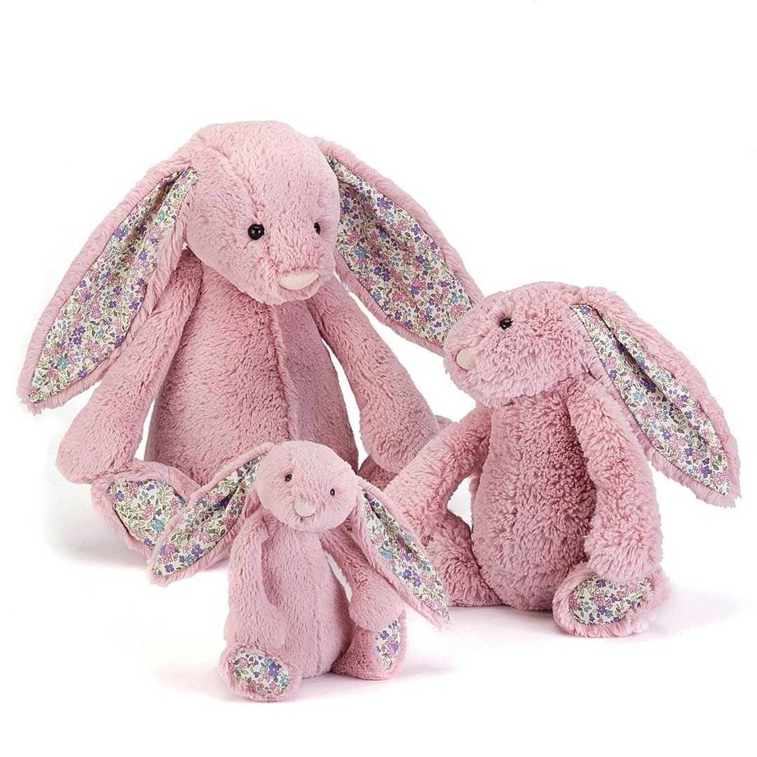 Blossom Tulip Pink Bunny 36cm 粉嫩粉碎花兔 - 玩偶/公仔 - 聚酯纤维 粉红色