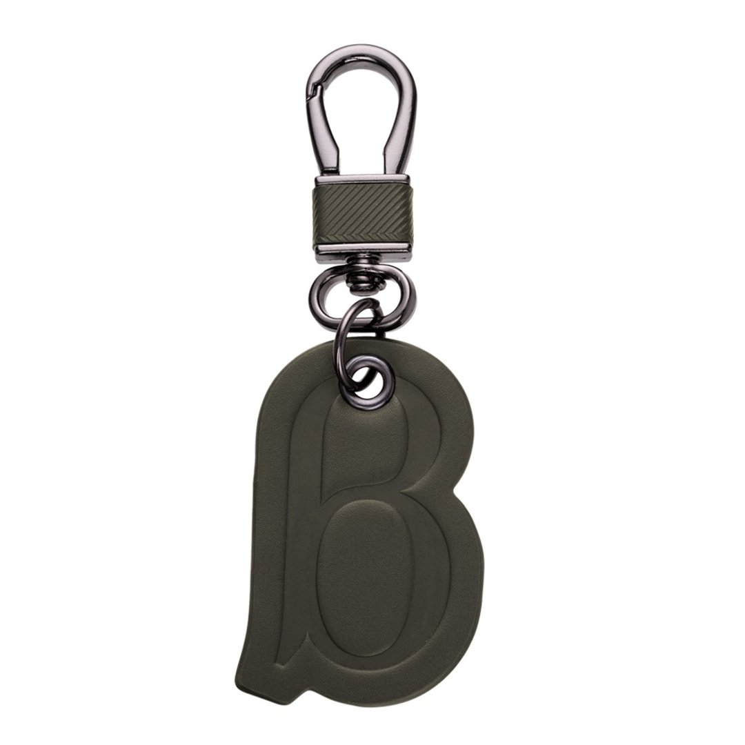 BAGMIO Logo 牛皮钥匙圈-橄榄绿 - 钥匙链/钥匙包 - 真皮 绿色