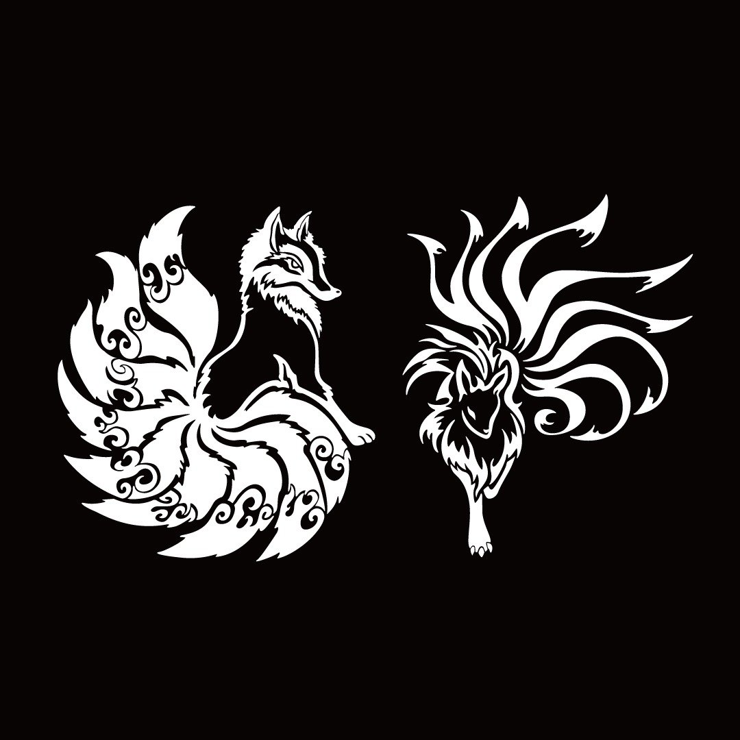 妖狐九尾 九尾狐 反光贴纸 车贴 防水耐晒高亮度 机车汽车贴纸 - 贴纸 - 防水材质 