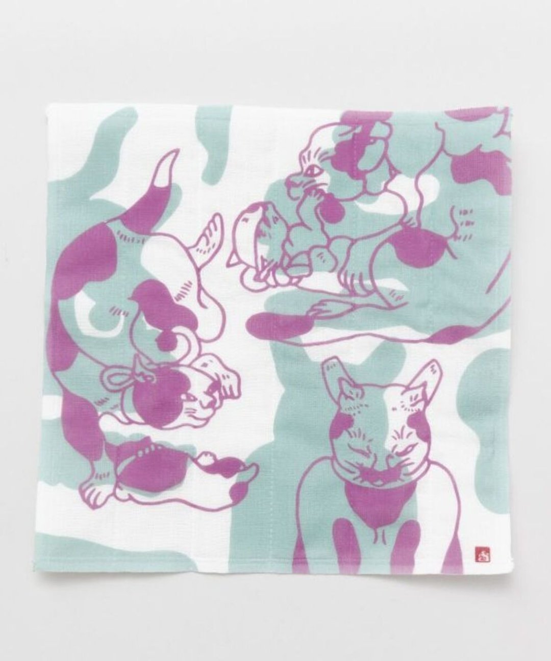 【热门预购】 复古 猫咪浮世绘印花 洗碗巾 (2色)7SJP4103 - 餐垫/桌巾 - 其他材质 
