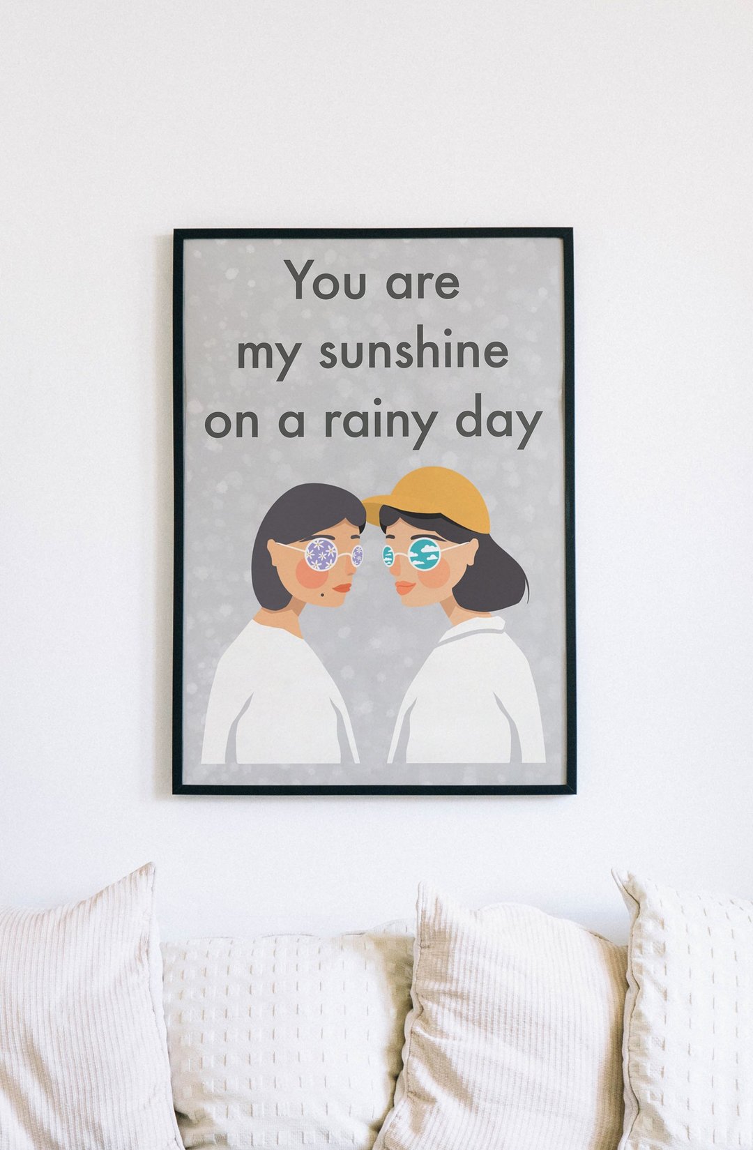 You are my sunshine 有你便有晴 - 海报/装饰画/版画 - 纸 灰色