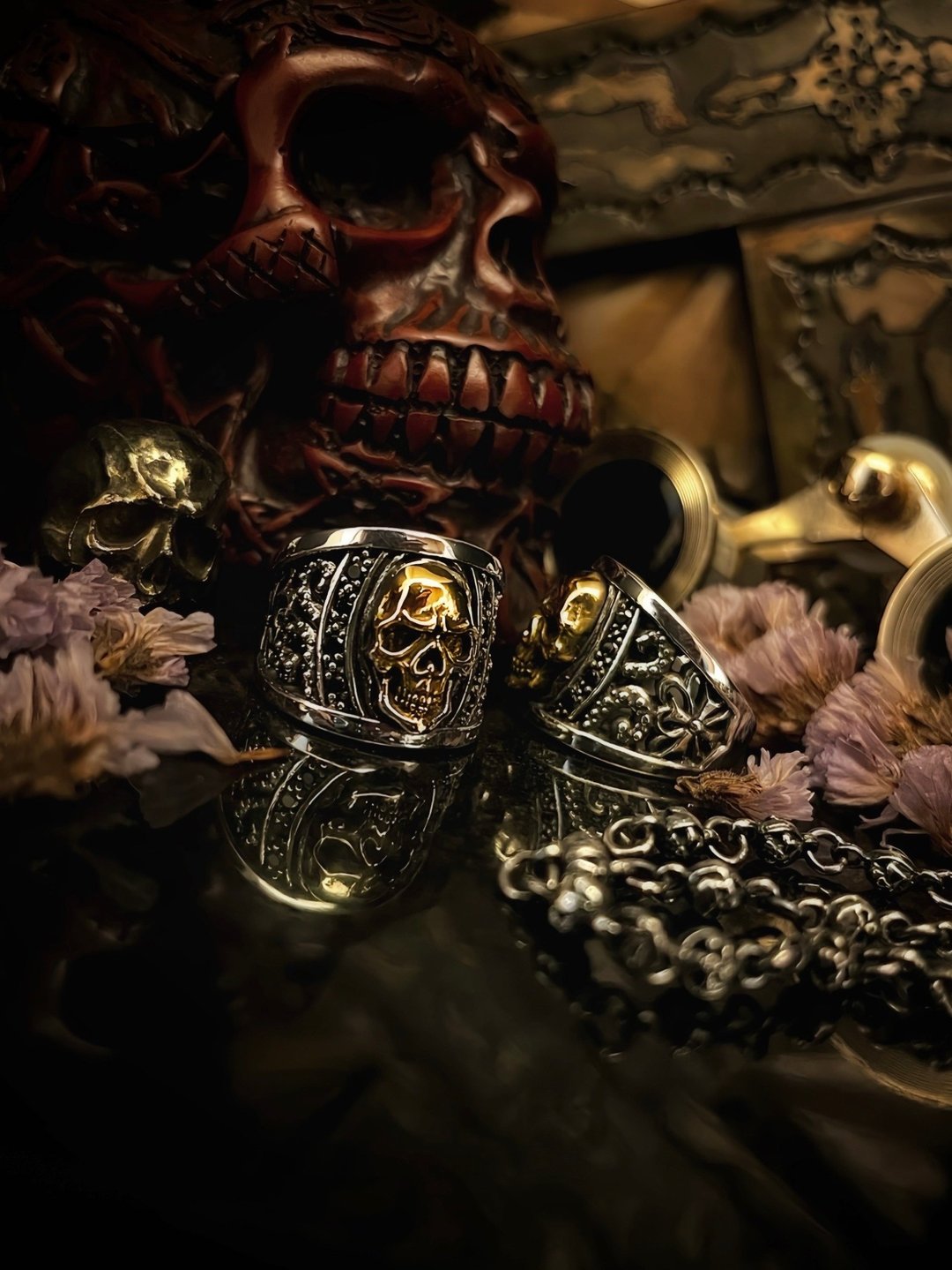 【摇滚庞克系列】金属庞克Metal punk 925纯银/戒指/特殊版 - 戒指 - 纯银 银色