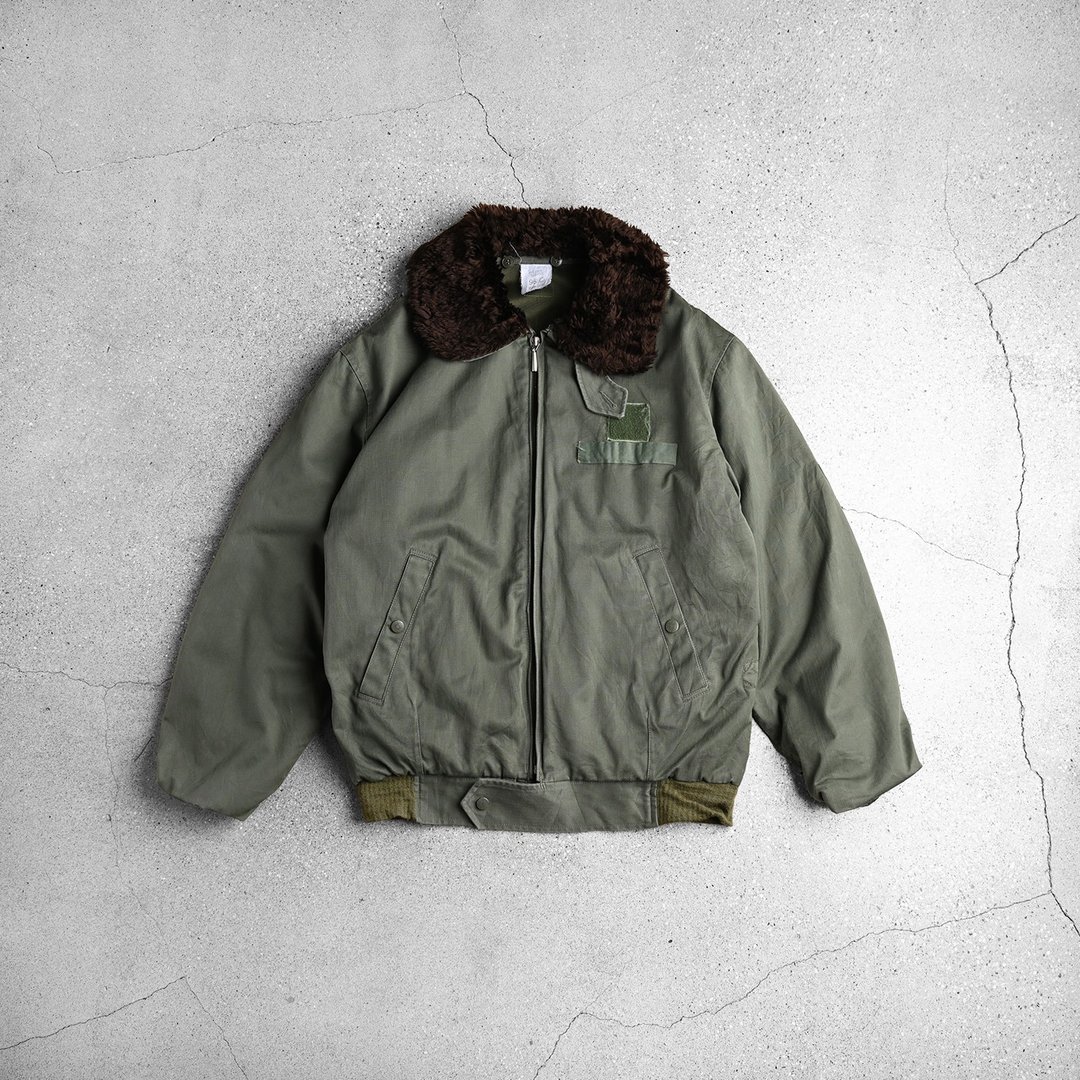 法国公发空军飞行员夹克 / Vintage 古着 - 男装外套 - 其他材质 灰色