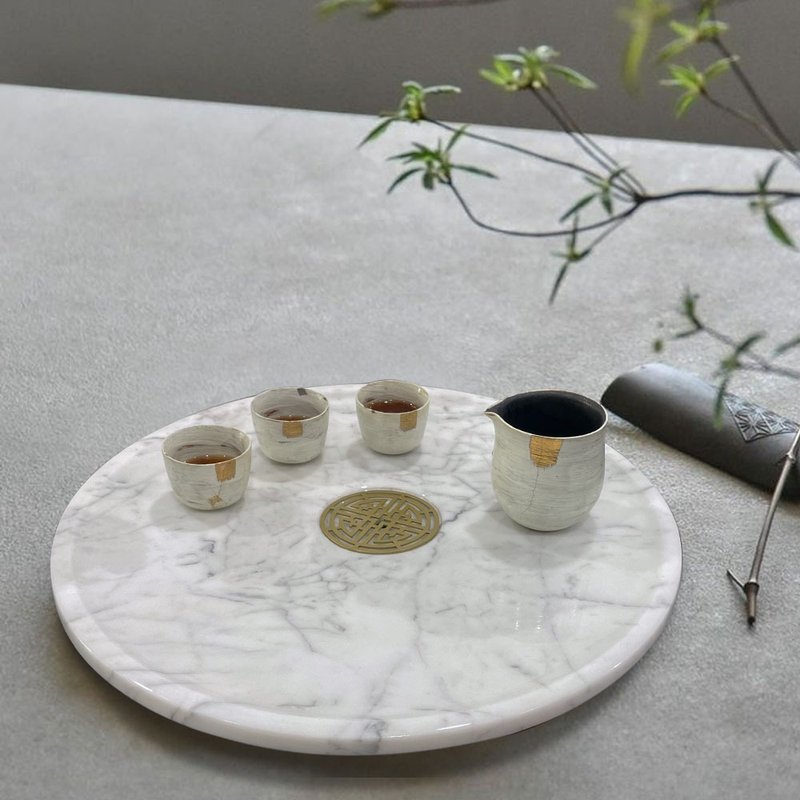 天然大理石茶盘 | 忠石石材 - 茶具/茶杯 - 石头 白色