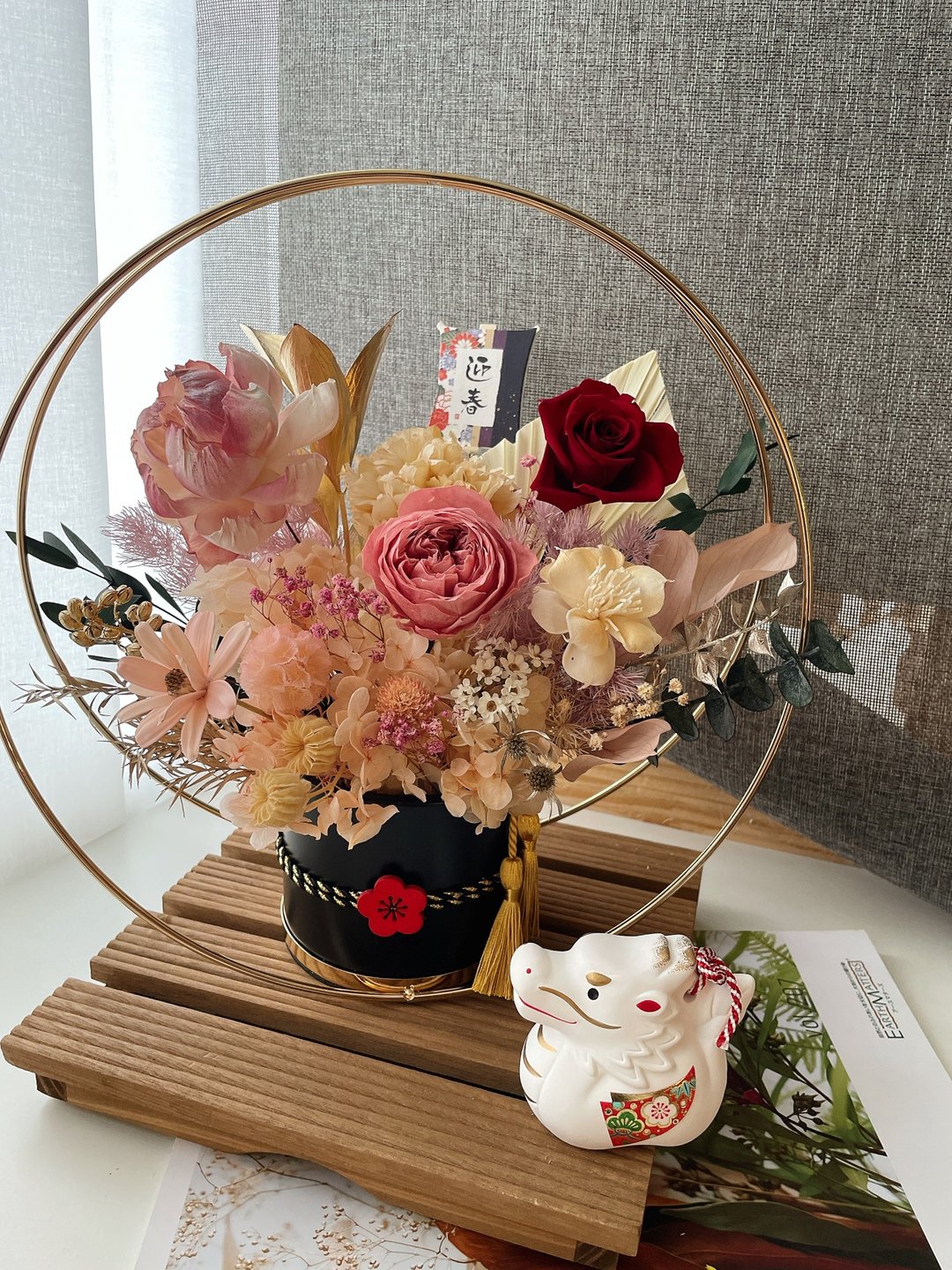 Miss。花谜 新年花礼 铁艺 开幕花礼 - 干燥花/捧花 - 植物．花 多色