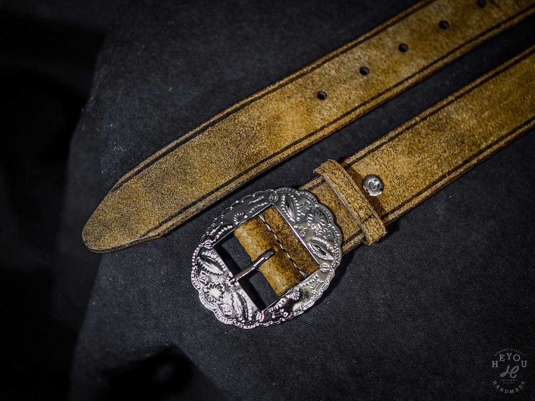 Western Special Leather Belt 西部风皮革腰带 - 皮带/腰带 - 真皮 咖啡色