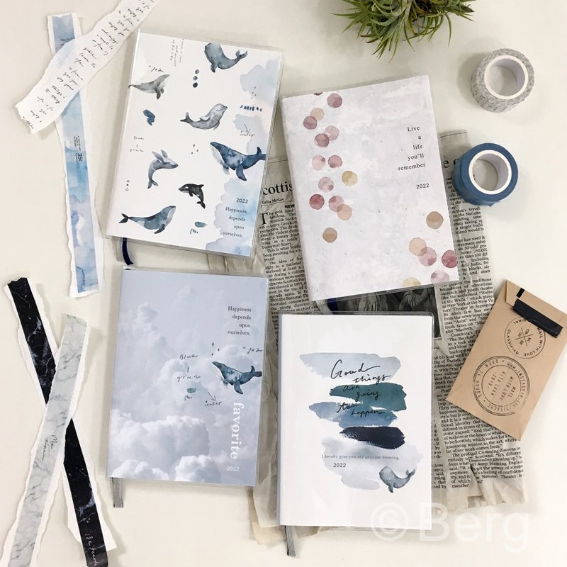 柏格文具2021.12月~2022.12月/ 32K胶皮年度手册4图【限量销售】 - 笔记本/手帐 - 纸 透明