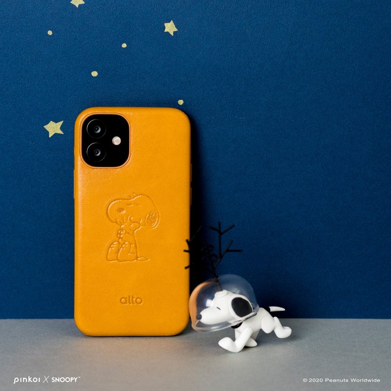 Alto Peanuts 联名款 防摔皮革手机壳 焦糖棕 - 手机壳/手机套 - 真皮 咖啡色