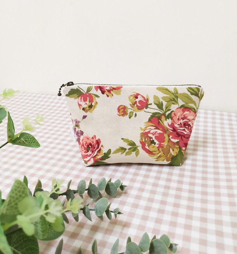 日常系列化妆包/收纳包/拉链包/古典玫瑰/现货供应中 - 化妆包/杂物包 - 棉．麻 多色