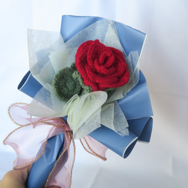 鈎织花束 - 干燥花/捧花 - 棉．麻 红色