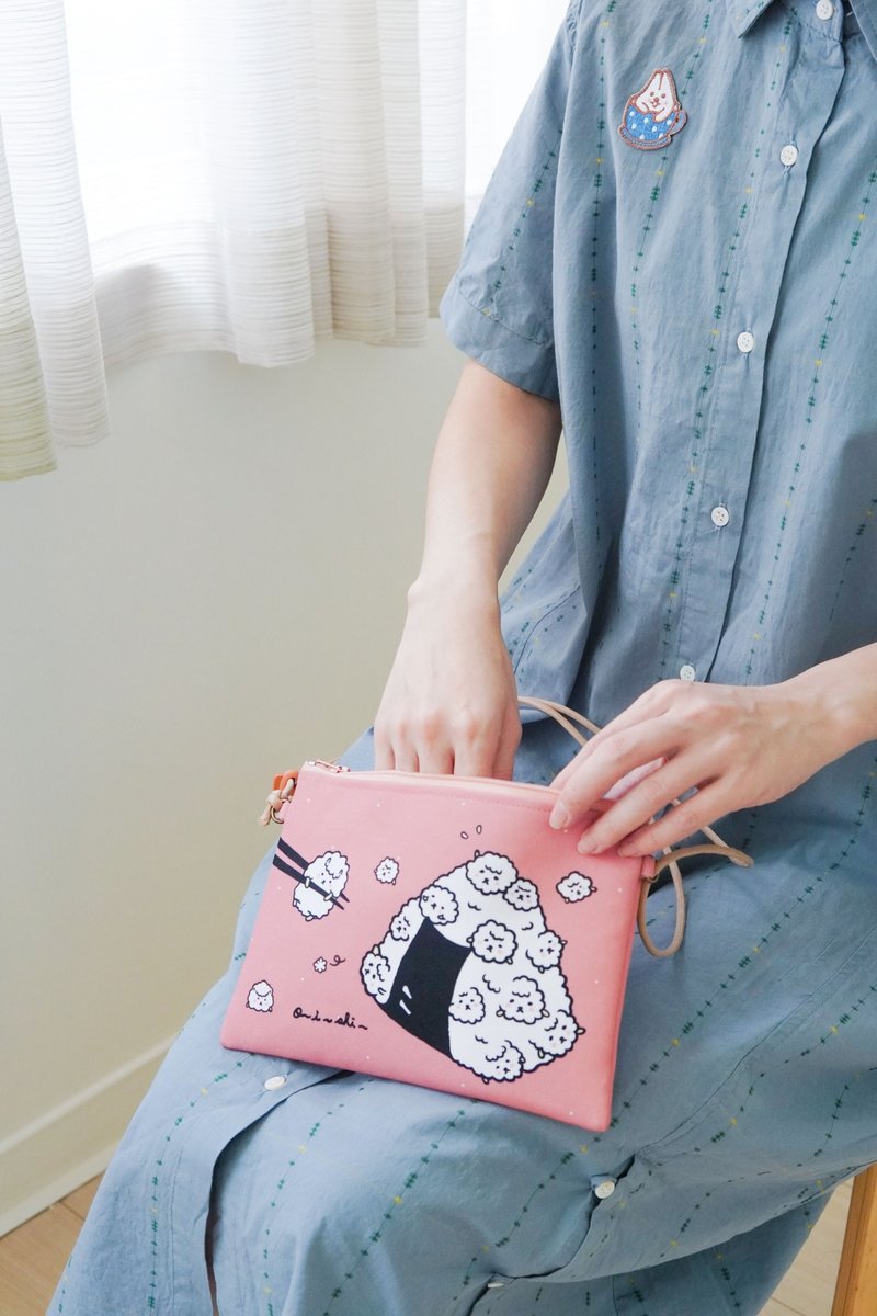 Mori Shu饭团泡泡羊 轻巧收纳包 - 侧背包/斜挎包 - 其他人造纤维 粉红色