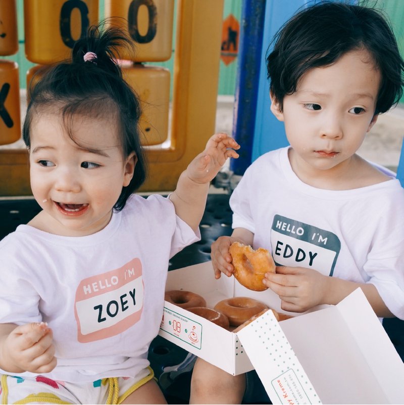 Hello I'm - 短袖儿童衣/包屁衣 - 童装上衣 - 棉．麻 