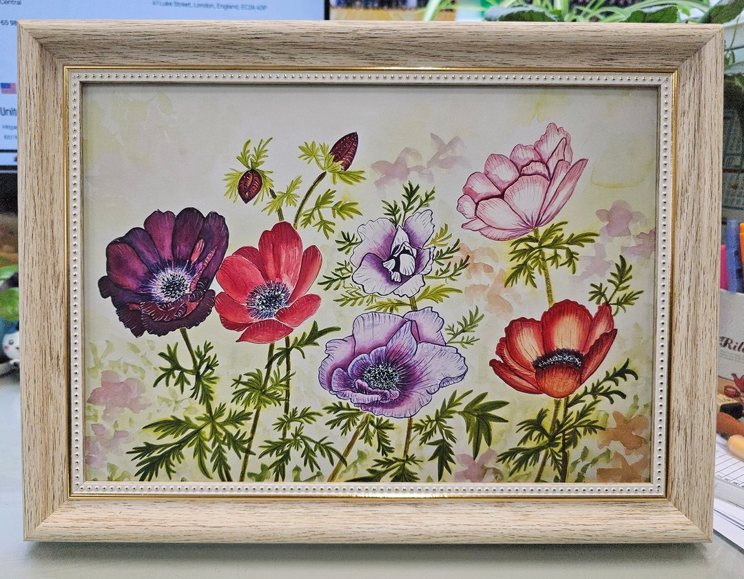 2a. A4 野花田 艺术微喷 花鸟水彩画 Giclee Print in A4 - 海报/装饰画/版画 - 纸 多色