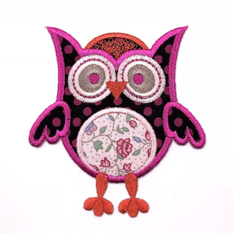 立体刺绣布贴纸 - 4入(商场任选) - 贴纸 - 绣线 多色